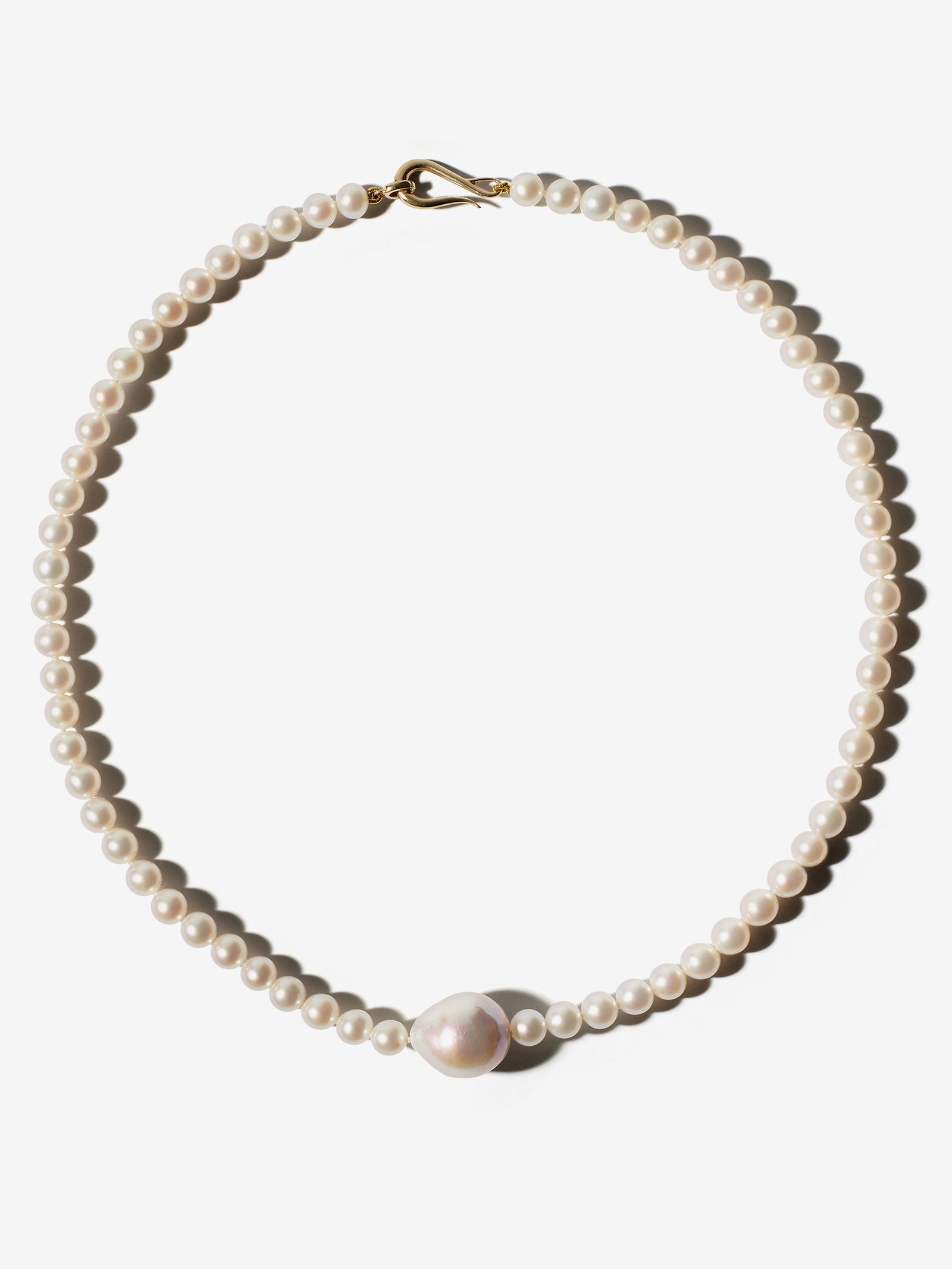 SBN262 Chic Custom Pearl Necklace, French Minimalist Luxury Design, Elegant Jewelry Gift for Her - 图片 1